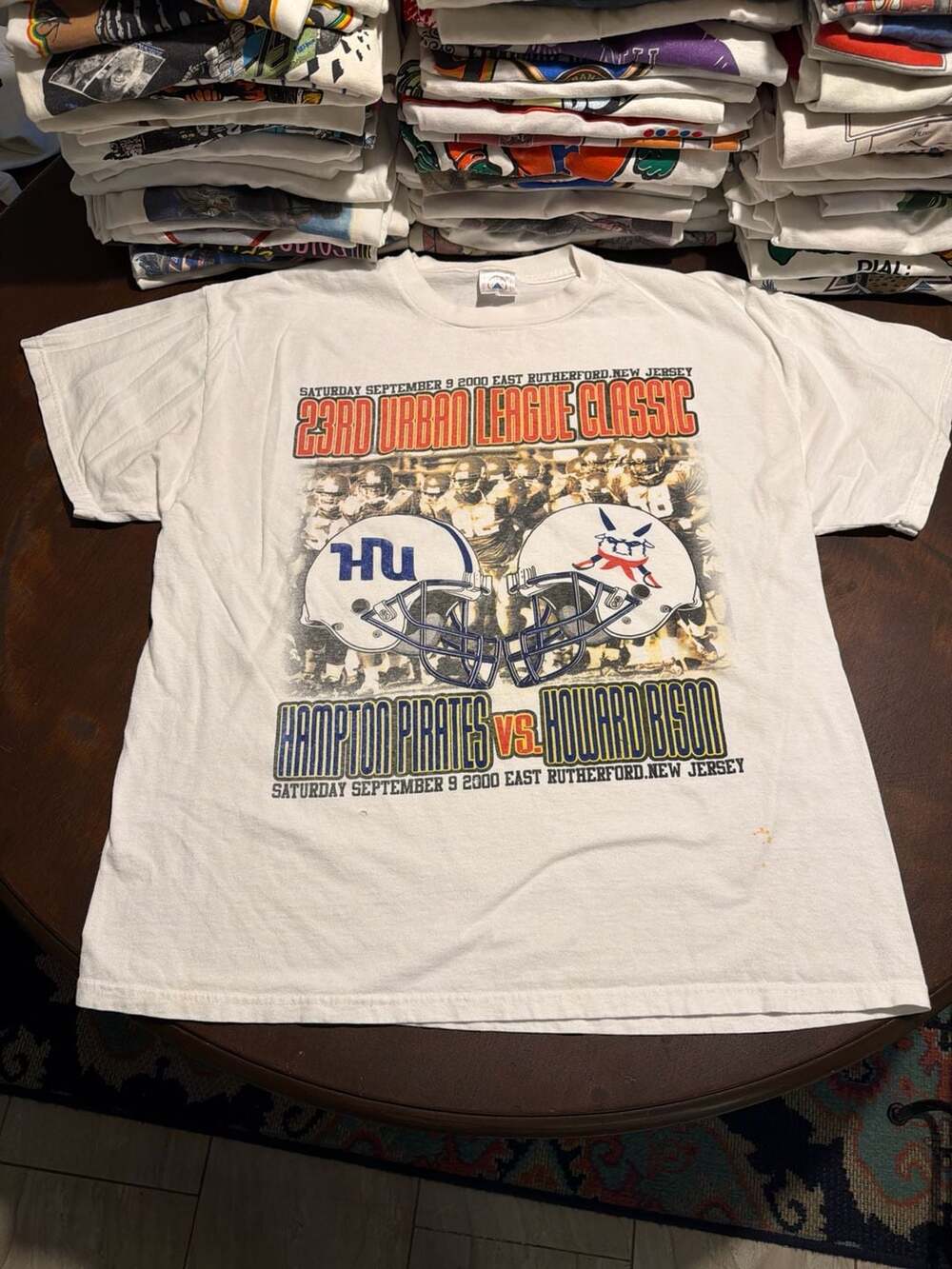 Vintage 2000 Urban League Classic Hampton Pirates vs Howard Bison Tee Size XL
